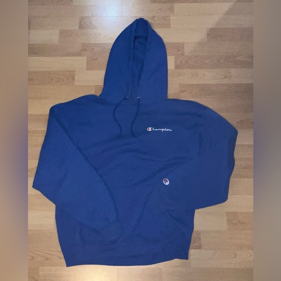 Vintage Royal Blue Champion Hoodie - Picture 1 of 2